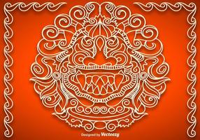 Vector Mythological Barong Face