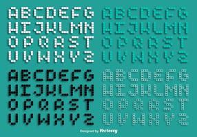 Vector Pixel Alphabet Set