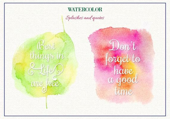 Vector Watercolor Splashes