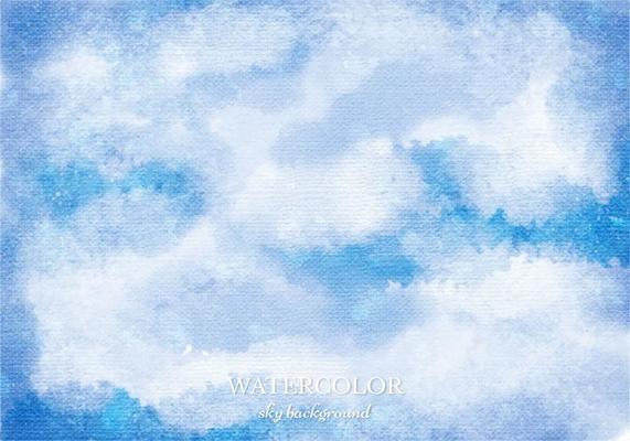 Vector Watercolor Sky Background