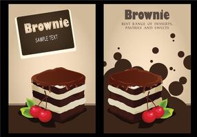 Brownie Invitación vector de fondo