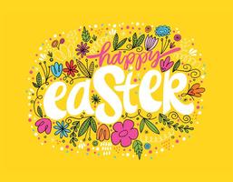 Hand Drawn Happy Easter Vector