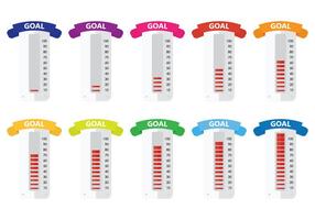 Goal Thermometer Set vector