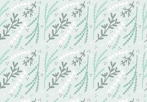 Mint Colored Plant Vector Pattern