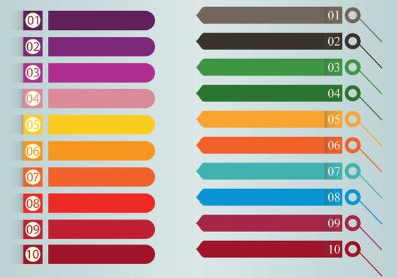 Number Bullet Points Vector 