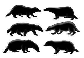 Honey Badger Silhouette  vector