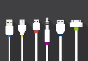 Conectores de cables vectoriales vector