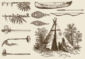 Native American Items vector