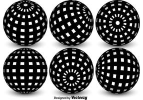 Vector Spheres With Globe Grid