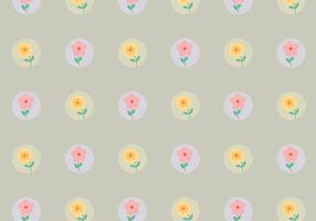 Vintage Dotted Flower Pattern vector