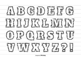 Grunge Style Vector Alphabet Set