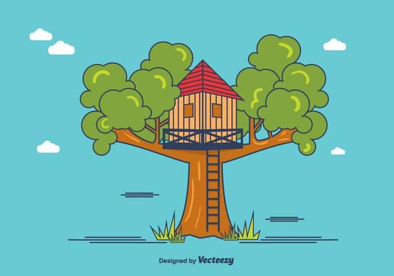 Free Treehouse Vector 109916 Vector Art at Vecteezy