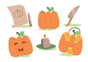 Fun Pumpkin Patch Vector Set