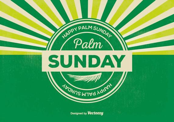 Retro Palm Sunday Illustration