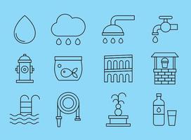 Water Icons vector
