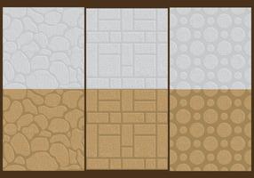 Texturas de la pared de piedra vector