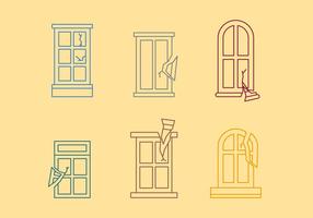 Free Broken Windows Vector 01