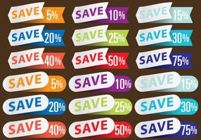 Discount Stickers vector