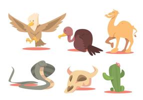 Desert Animal Vector Set