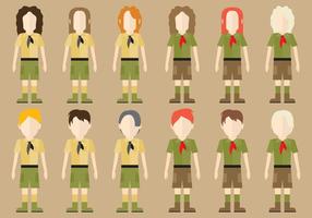 Personajes Boy Scout vector