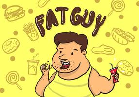 Fat Guy Vector