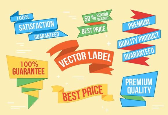 Free Ribbon Vector Set