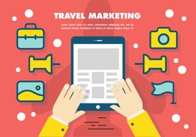 Plano libre de viajes de marketing vector de fondo