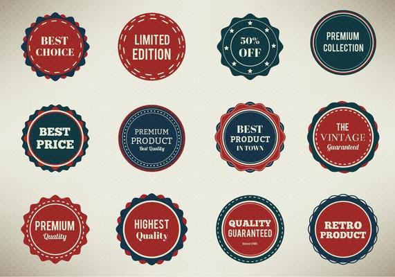 Free Vector Badges Set