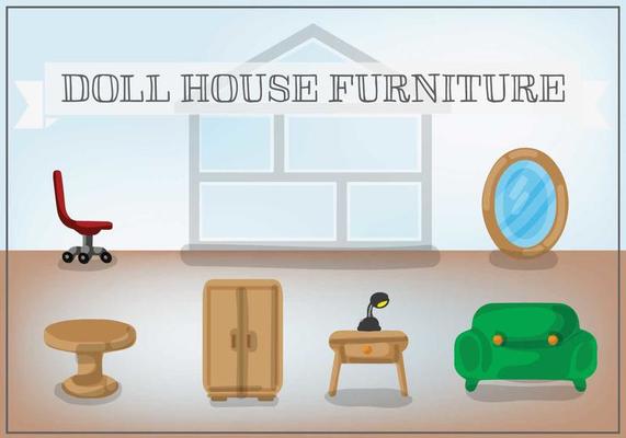 Free Doll House Furniture Vector