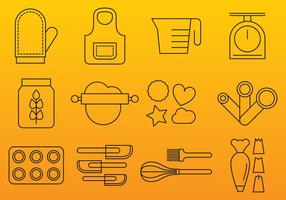 Bakery Line Icons vector