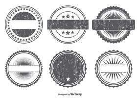 Grunge Badge Shape Set vector