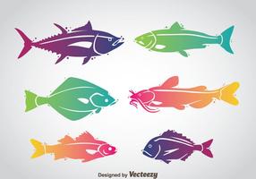 Vector colorido de peces