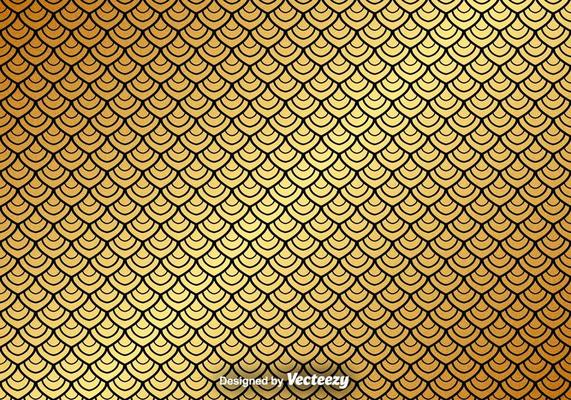 Vector Gold Seamless Pattern On Black Background