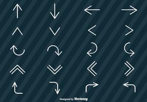 Vector Set Of Line Style Arrows Icons