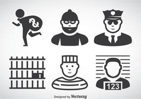 Criminal Icons Vector