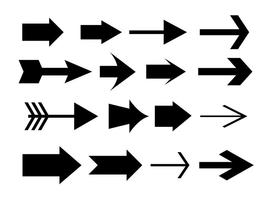 Surtido conjunto de flechas vectoriales vector