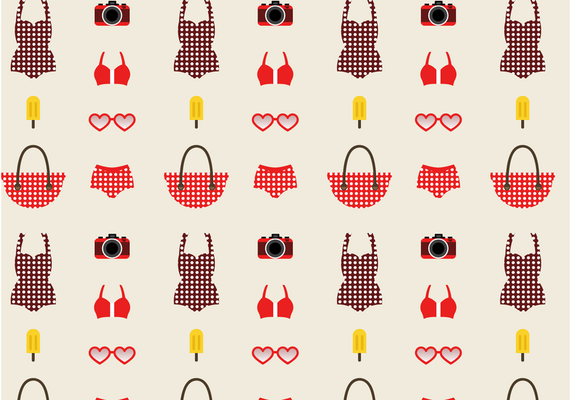 Free Vintage Swim Pattern Vector