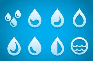 Iconos De Agua De La Gota Vector