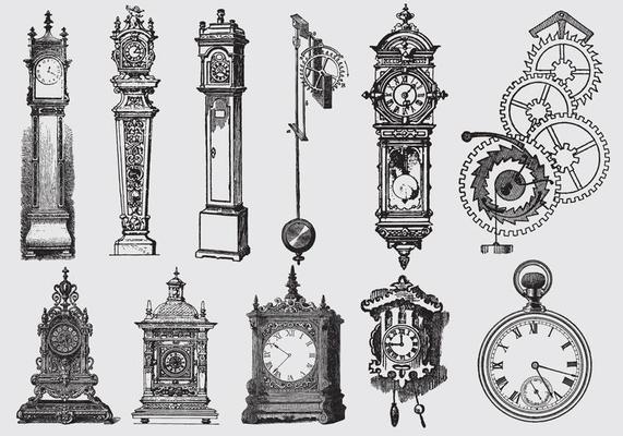 Old Style Drawing Clocks