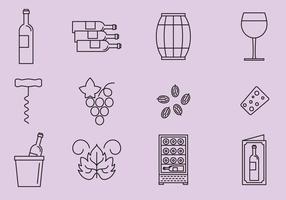 Grape And Wine Icons vector