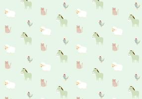 Farm Animals Pattern Background vector