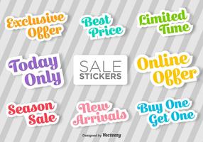 Typographic Sale Vector Stickers