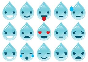 Drop Water Emoticons vector