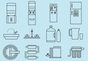 Iconos del agua potable vector