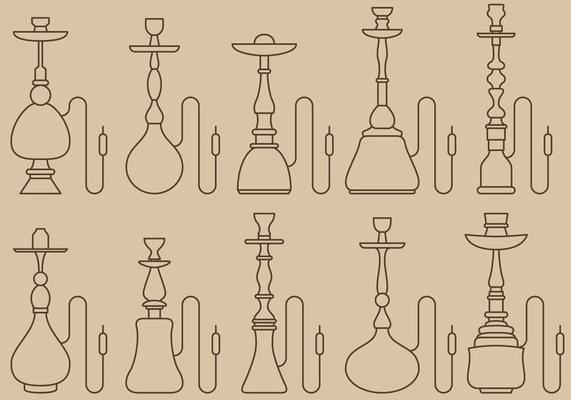 Nargile Line Icons