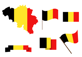 Vector de mapa de Bélgica libre