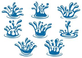 Set Of Water Splash Vector