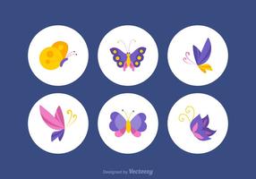 Free Colorful Papillon Vector Set