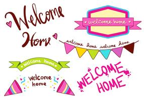 Welcome Home Banner Type Set vector