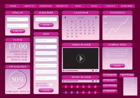 Pink Gradient Web Elements